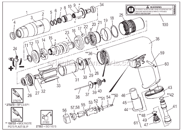 Page A Diagram and Parts List for CP2014 6151922014 Chicago Pneumatic Electric Drill
